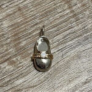 Silver Baby Shoe Charm